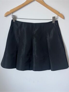 NWT Jcrew Collection Classic Black Taffeta Women's Mini Skirt 2 lined